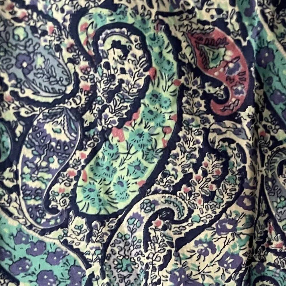 LIBERTY ART FABRICS Lord & Taylor Cotton Floral Print Button Front Shirt XS